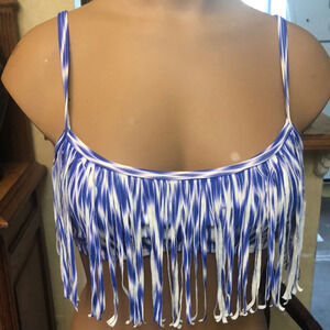Xhilaration fringe bikini top Small